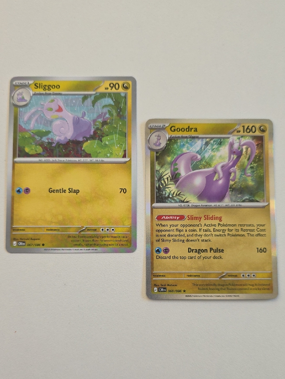 Pokemon Goodra And Sliggoo Card
